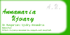 annamaria ujvary business card