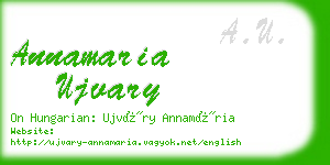 annamaria ujvary business card